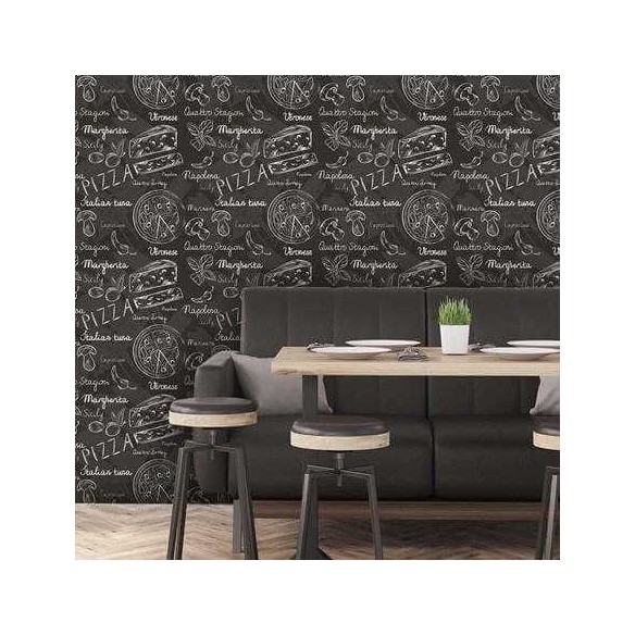 Papel de Parede Adesivo Cozinha Pizza 261746165