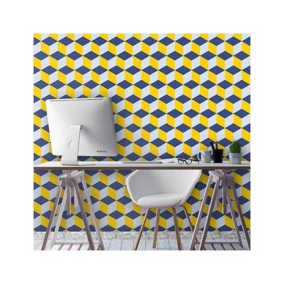 Papel de Parede Adesivo 3D Geometrico 4072481022