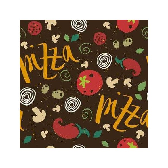 Papel de Parede Adesivo Cozinha Pizza Ingredientes 264445391