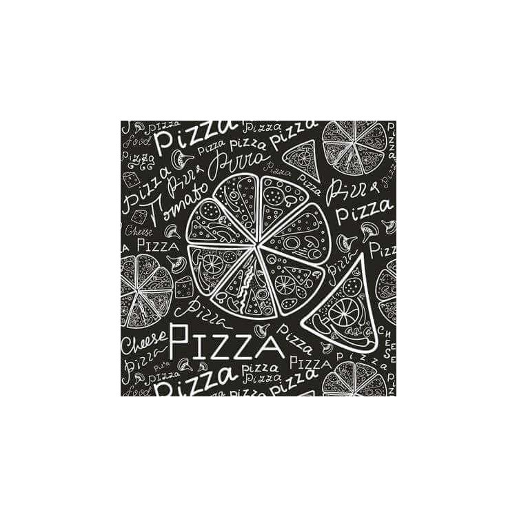 Papel de Parede Adesivo Cozinha Pizza Lousa...