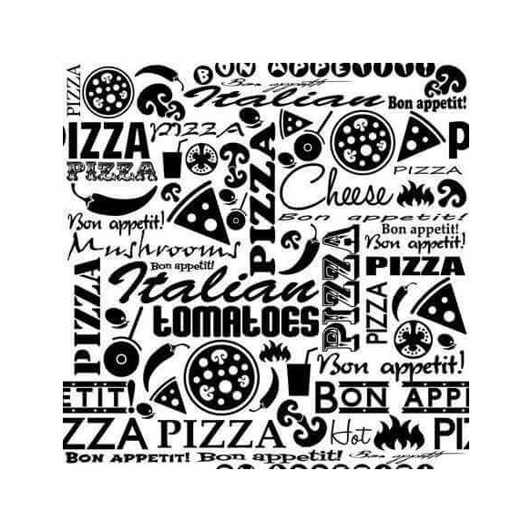 Papel de Parede Adesivo Cozinha Pizza Palavras 250666969