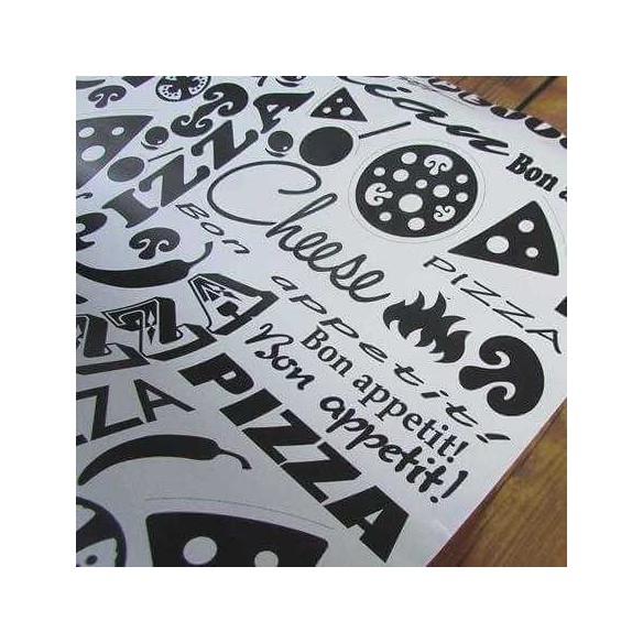 Papel de Parede Adesivo Cozinha Pizza Palavras 250666969