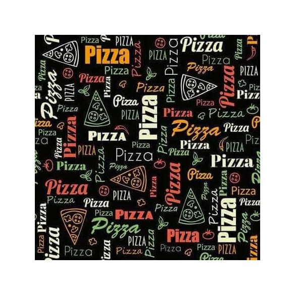Papel de Parede Adesivo Cozinha Pizza Preto 461426230