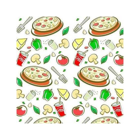 Papel de Parede Adesivo Cozinha Pizza Vermelho 23547801434