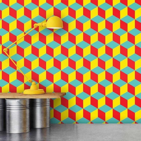 Papel de Parede Adesivo 3D Geometrico 4072481023