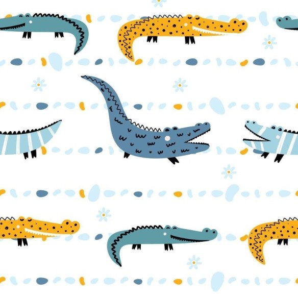 Papel de Parede Adesivo Crocodilos N09125