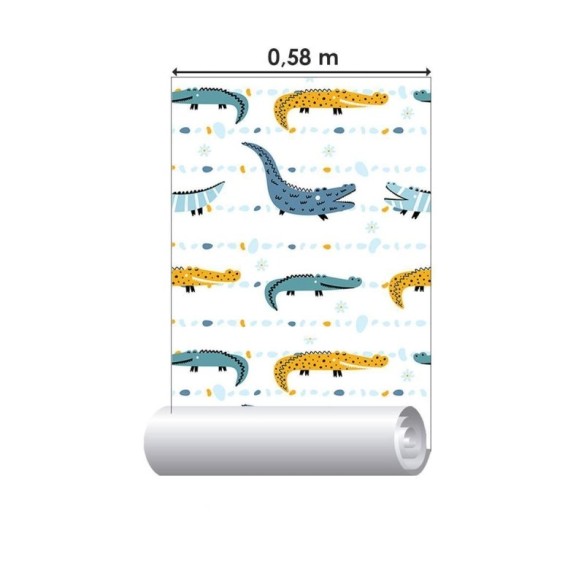 Papel de Parede Adesivo Crocodilos N09125