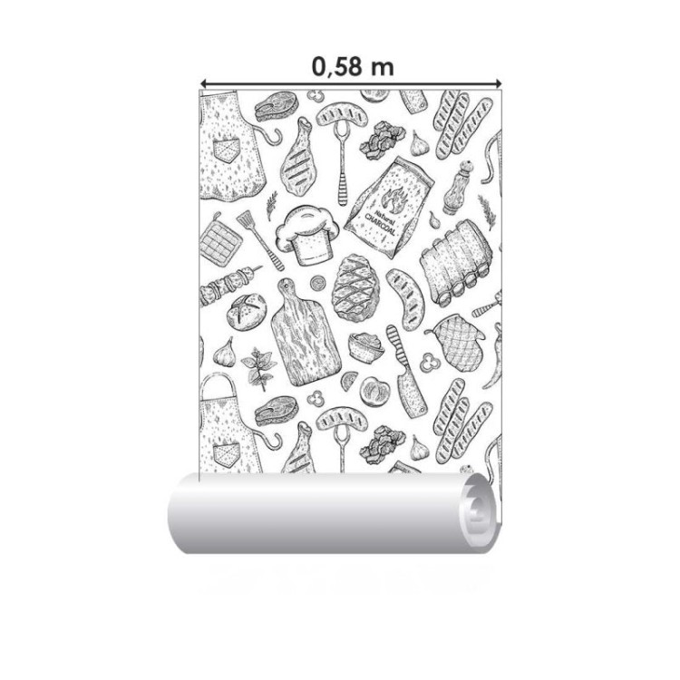 Papel de Parede Adesivo Culinária Pães N08192