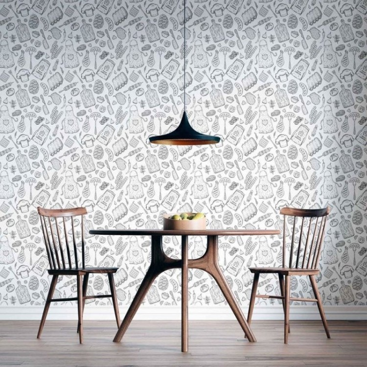 Papel de Parede Adesivo Culinária Pães N08192
