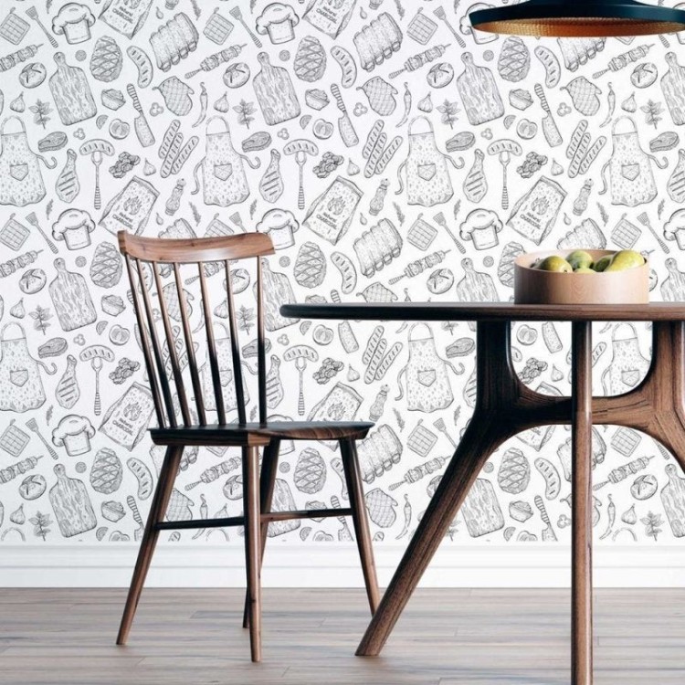 Papel de Parede Adesivo Culinária Pães N08192