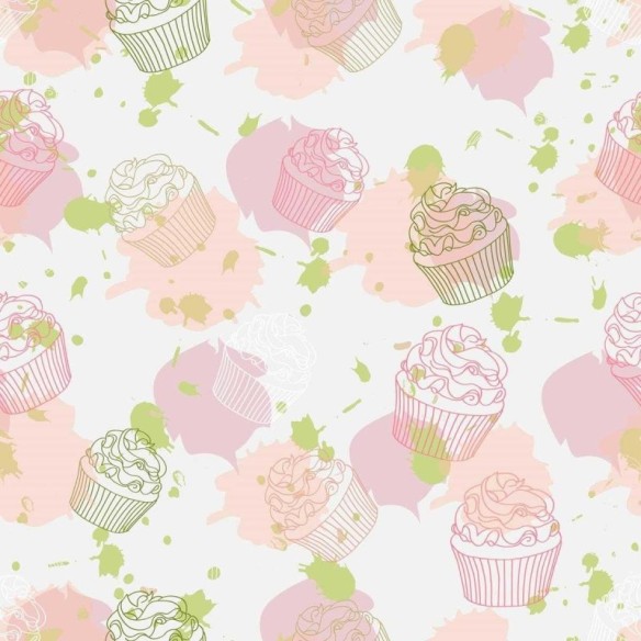 Papel de Parede Adesivo Cupcake N03102
