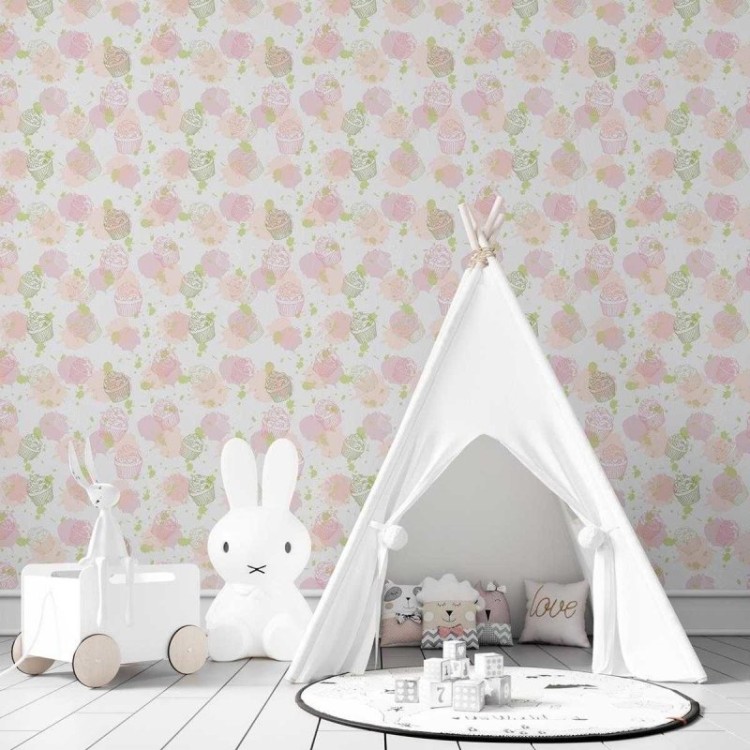 Papel de Parede Adesivo Cupcake N03102