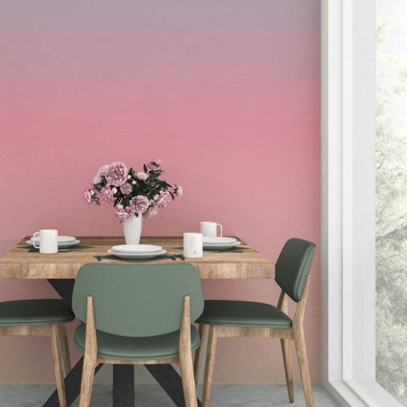 Papel de Parede Adesivo Degradê Amarelo Rosa e Azul N07144
