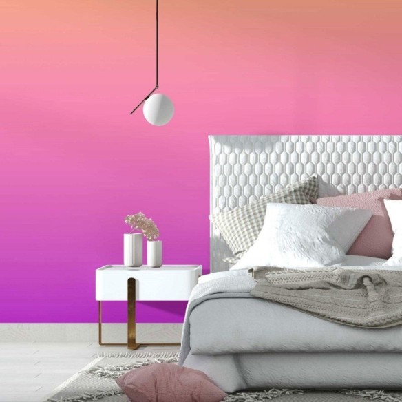 Papel de Parede Adesivo degradê amarelo roxo N014079