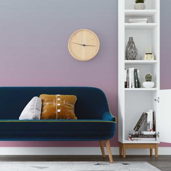 Papel de Parede Adesivo Degradê Azul e Rosa N07149