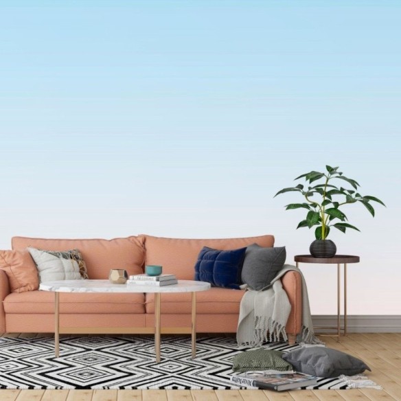 Papel de Parede Adesivo degradê azul rosado N014182