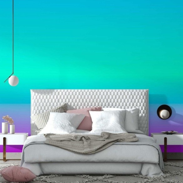 Papel de Parede Adesivo degradê azul verde roxo N014077