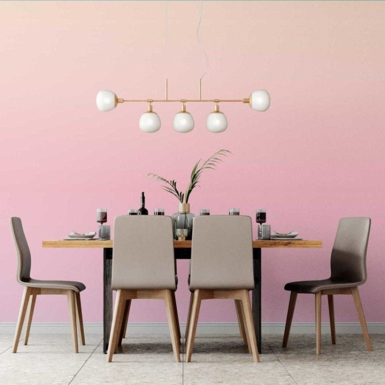 Papel de Parede Adesivo Degradê Laranja e Rosa...