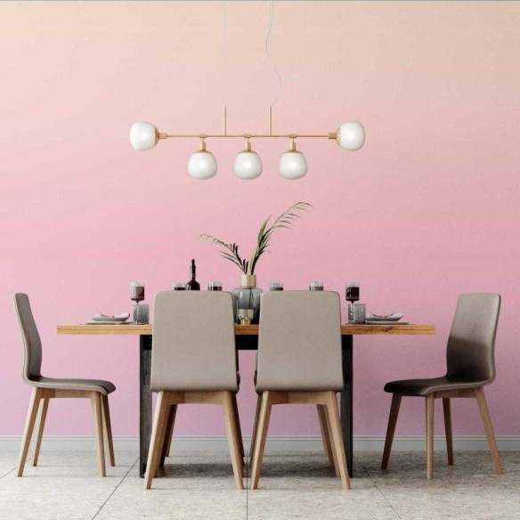 Papel de Parede Adesivo Degradê Laranja e Rosa N07153
