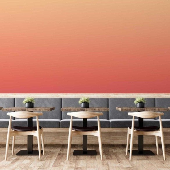 Papel de Parede Adesivo Degradê Laranja e Vermelho N05146