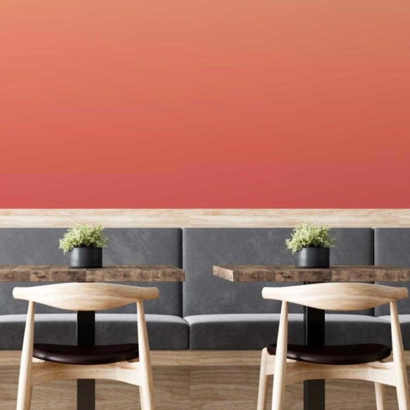 Papel de Parede Adesivo Degradê Laranja e Vermelho N05146