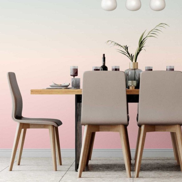 Papel de Parede Adesivo Degradê Laranja Rosa e Azul N07147