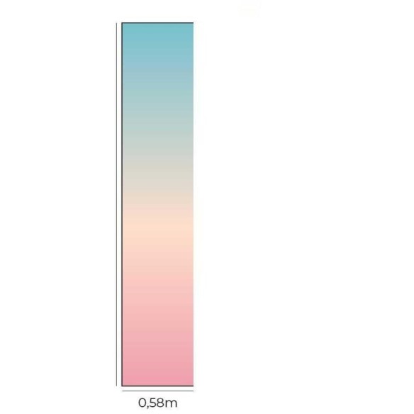 Papel de Parede Adesivo Degradê Laranja Rosa e Azul N07147