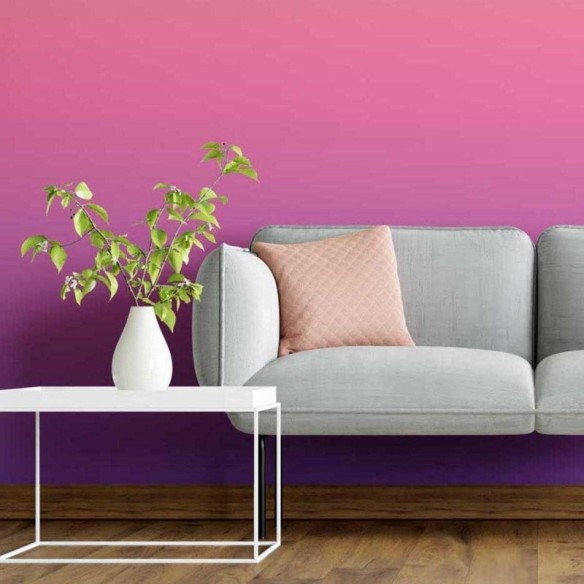 Papel de Parede Adesivo Degradê Laranja Rosa e Roxo N05161