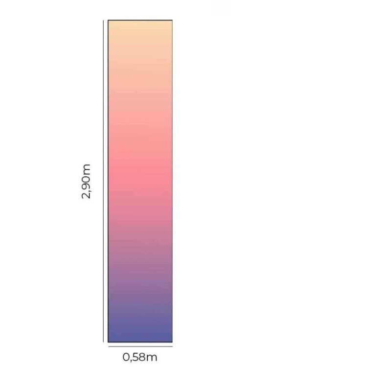 Papel de Parede Adesivo Degradê Laranja Rosa e...