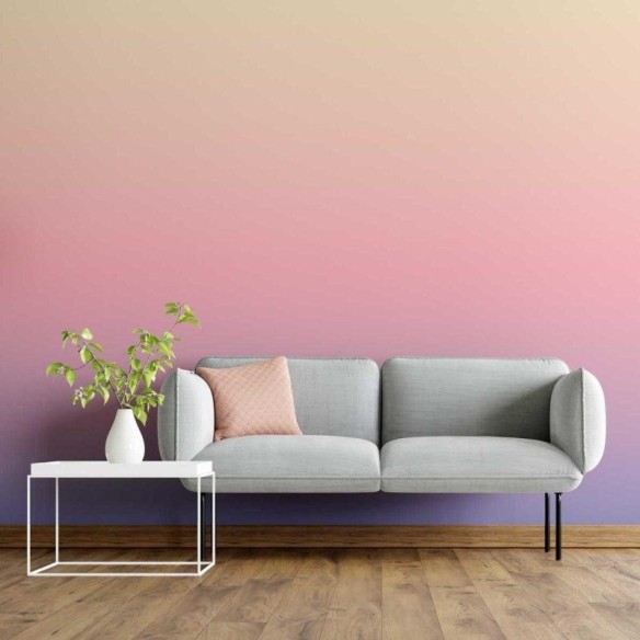 Papel de Parede Adesivo Degradê Laranja Rosa e Roxo N05179