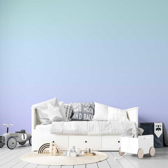 Papel de Parede Adesivo Degradê Lilás e Azul N05130