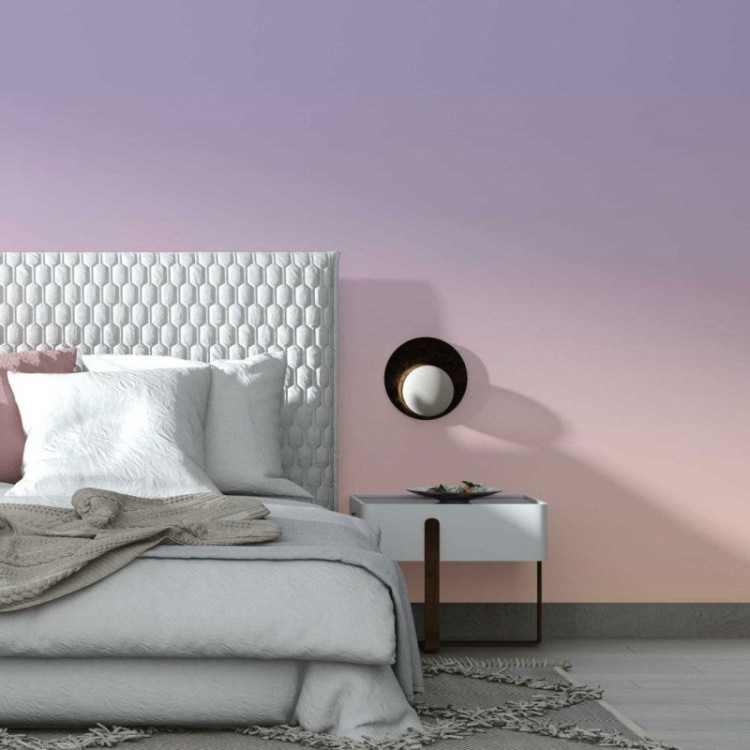 Papel de Parede Adesivo Degradê Lilás Rosa N014003