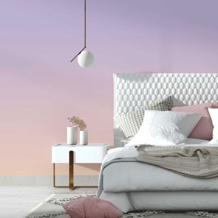 Papel de Parede Adesivo Degradê Lilás Rosa N014003