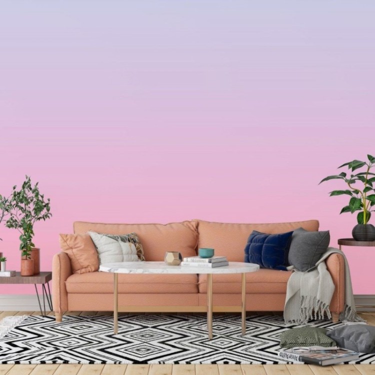 Papel de Parede Adesivo Degradê Lilás Rosa N014180