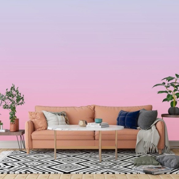 Papel de Parede Adesivo Degradê Lilás Rosa N014180