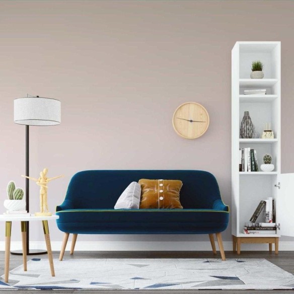 Papel de Parede Adesivo Degradê Marrom Branco N07166