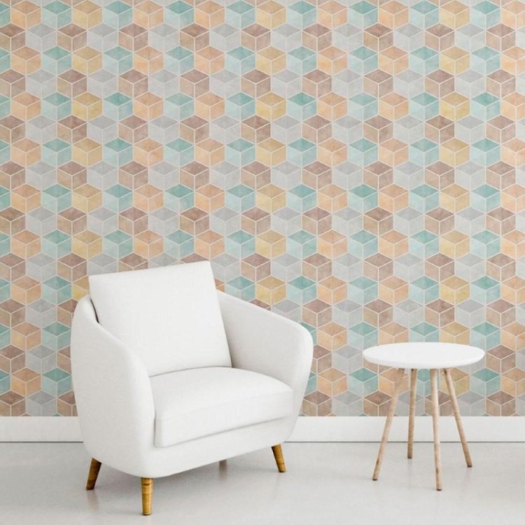 Papel de Parede Adesivo 3D Geométrico N011089