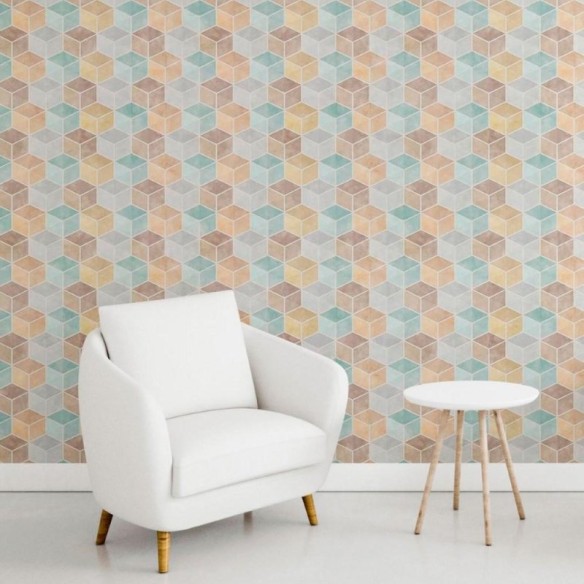 Papel de Parede Adesivo 3D Geométrico N011089