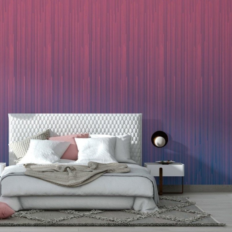 Papel de Parede Adesivo degradê rosa azul...