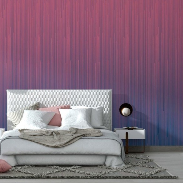 Papel de Parede Adesivo degradê rosa azul listras N014101