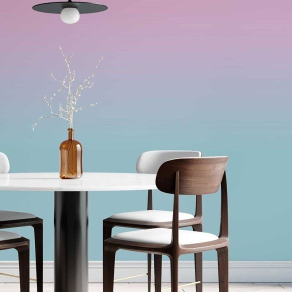 Papel de Parede Adesivo Degradê Rosa Azul N014004
