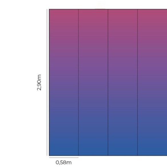Papel de Parede Adesivo Degradê Rosa Azul N014008