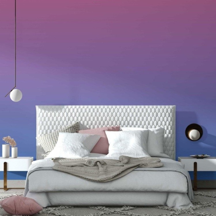 Papel de Parede Adesivo Degradê Rosa Azul N014008