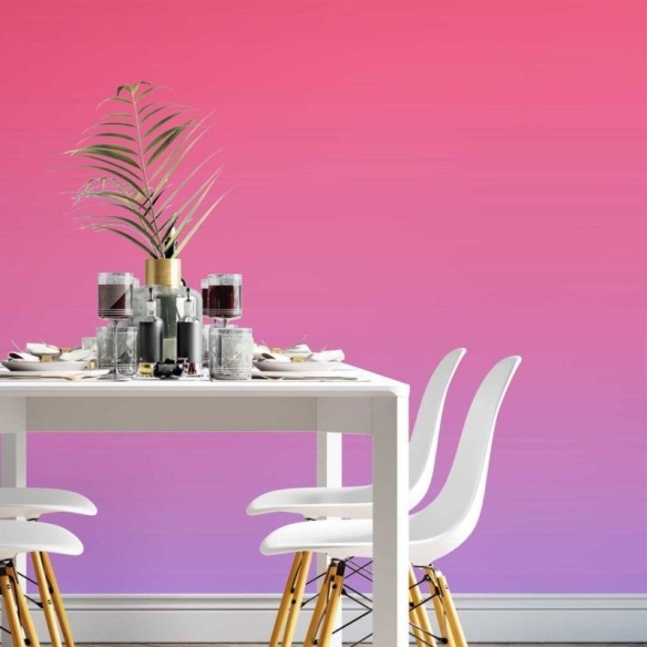 Papel de Parede Adesivo degradê rosa azul N014070