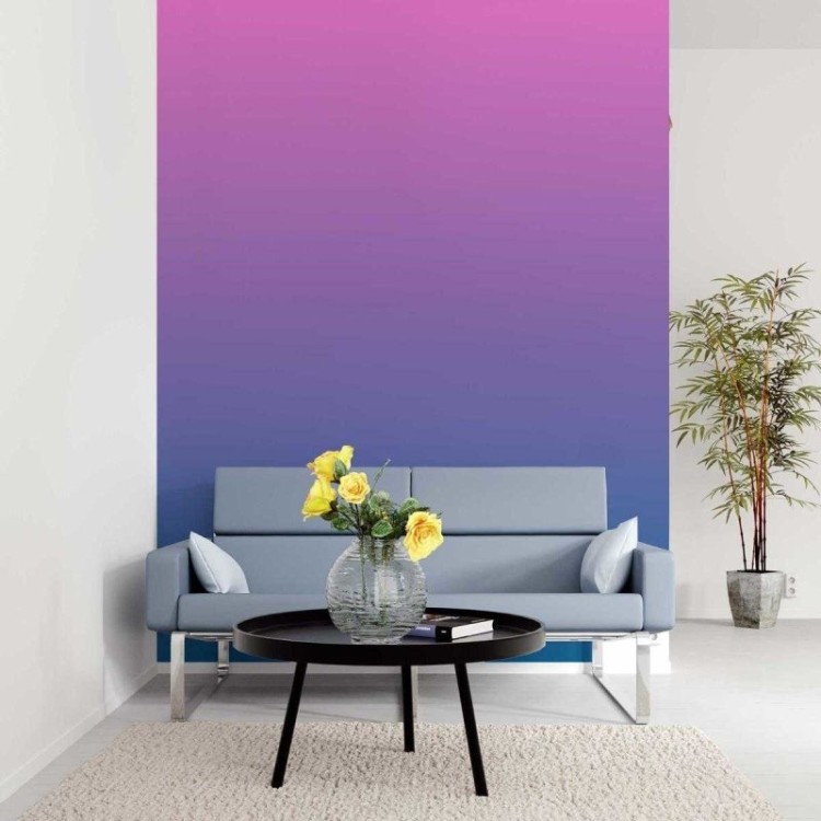 Papel de Parede Adesivo Degradê Rosa e Azul N05166