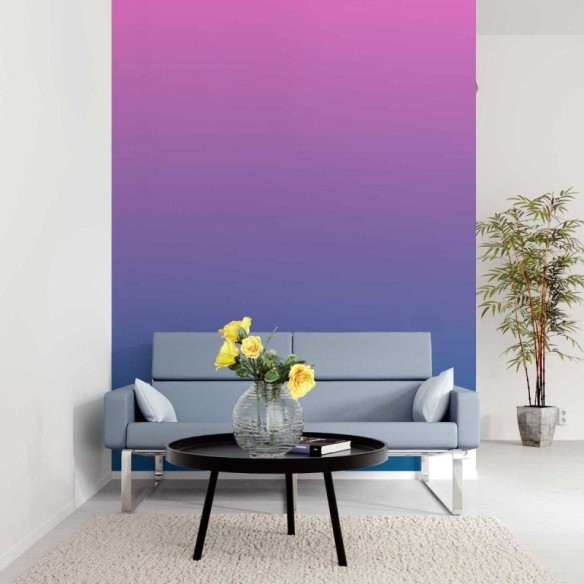 Papel de Parede Adesivo Degradê Rosa e Azul N05166