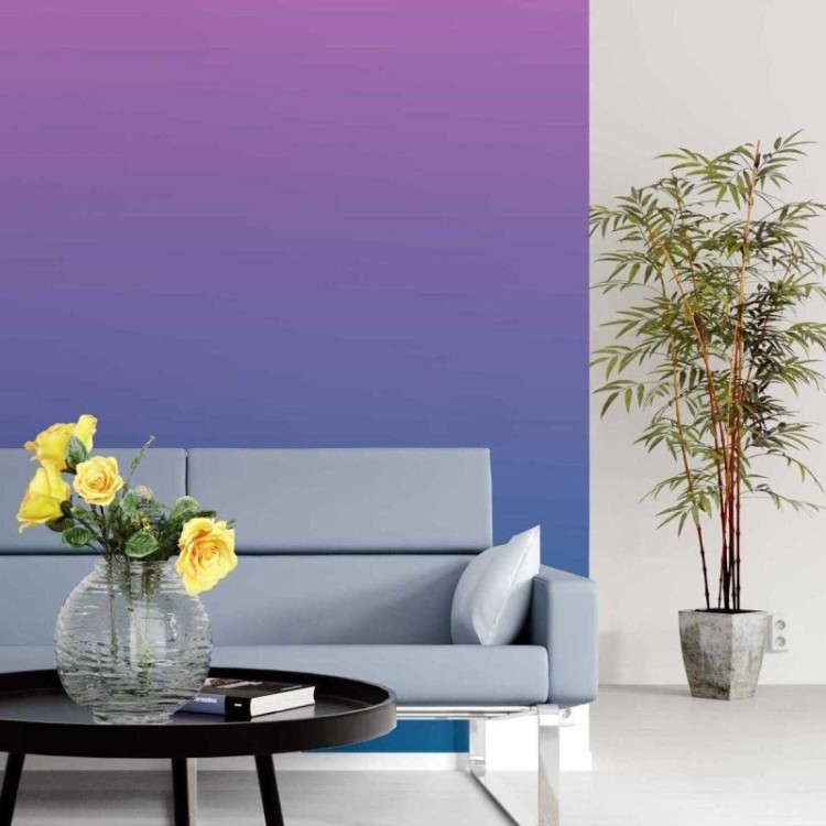 Papel de Parede Adesivo Degradê Rosa e Azul N05166