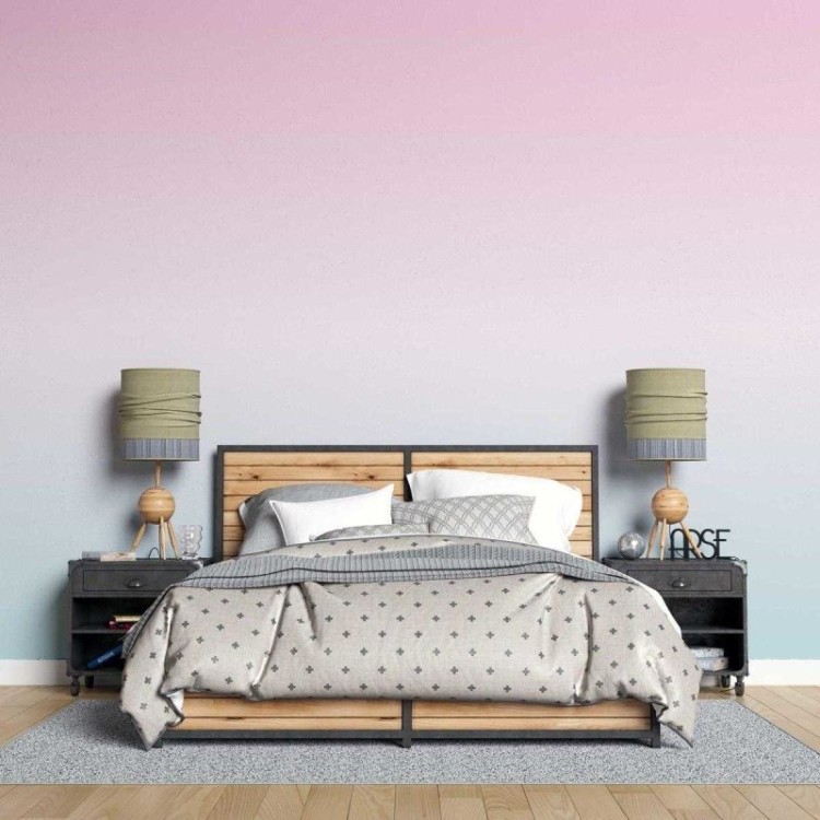 Papel de Parede Adesivo Degradê Rosa e Azul N07142