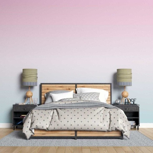 Papel de Parede Adesivo Degradê Rosa e Azul N07142