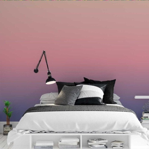 Papel de Parede Adesivo Degradê Rosa e Lilás N05184